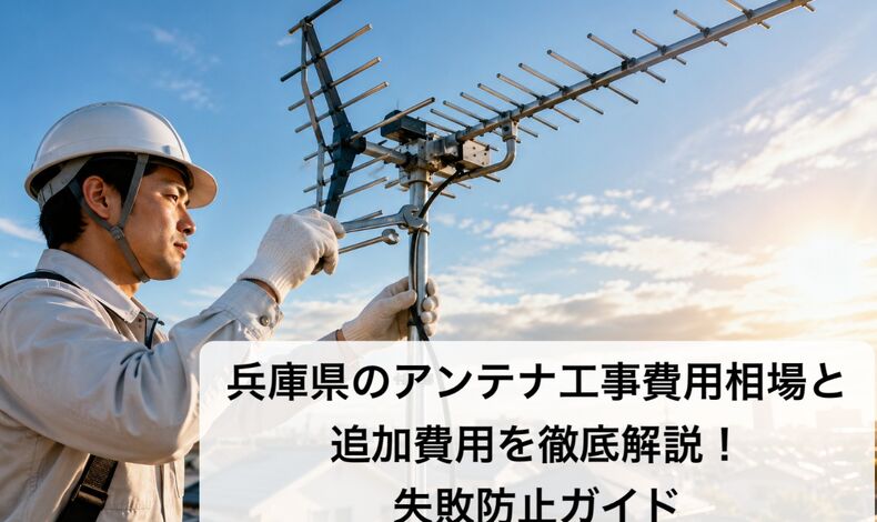 画像4823：兵庫県のアンテナ工事費用相場と追加費用を徹底解説！失敗防止ガイド